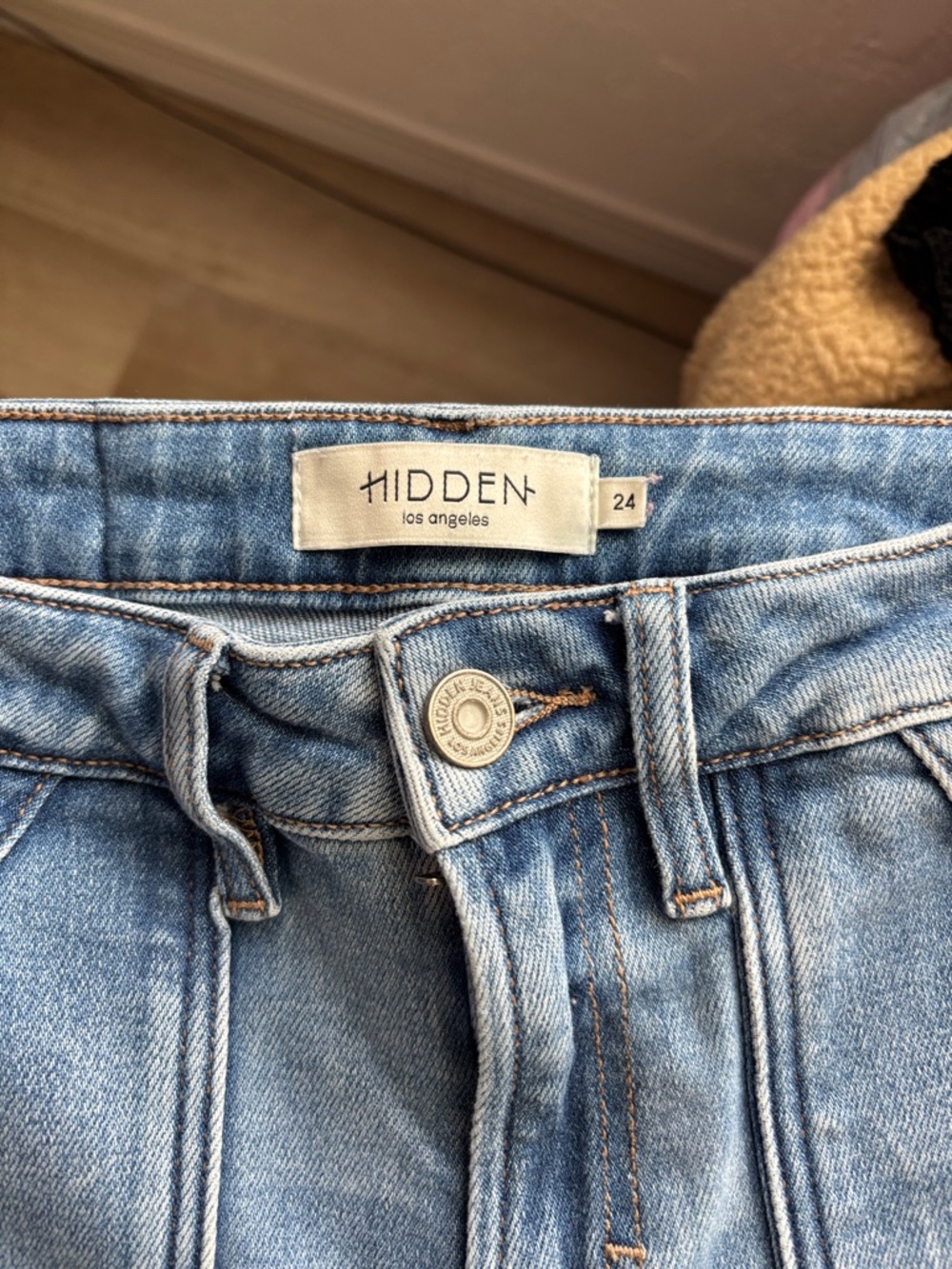 Blue women’s  Cargo Jeans - Picture 2 of 3